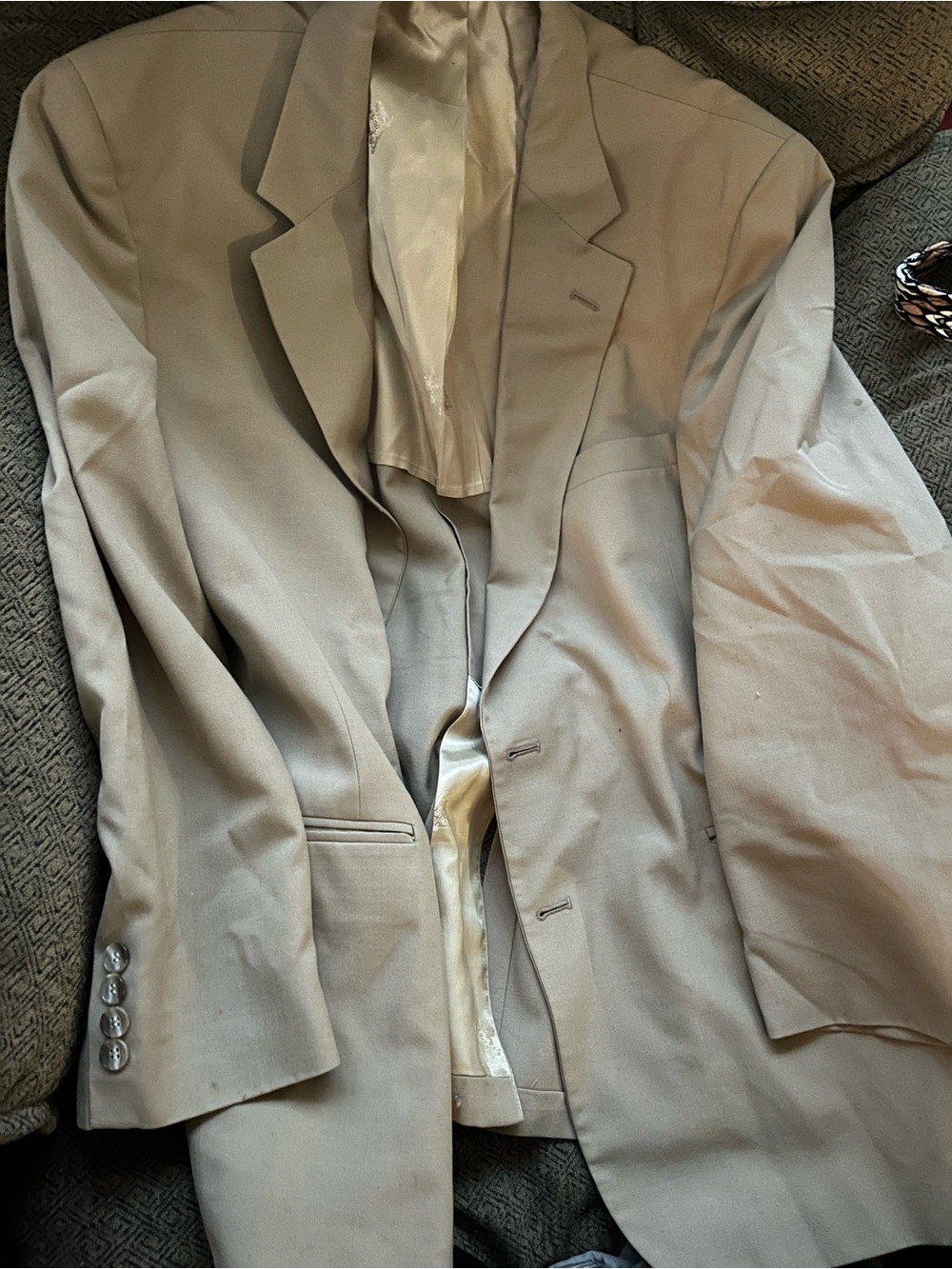 Stafford Light Beige Single-Breasted Sport Coat
